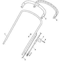 SP555 - 2010-2012 - 292552138/BQ - Mountfield Rotary Mower Upper Handle Diagram