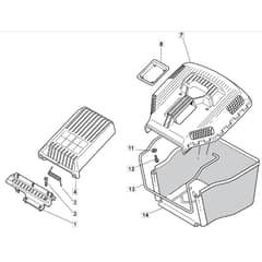 SP555 - 2014-2015 - 292552238/BQ - Mountfield Rotary Mower Grass Bag Diagram