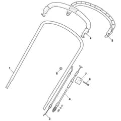 SP555 - 2014-2015 - 292552238/BQ - Mountfield Rotary Mower Upper Handle Diagram