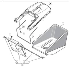 SP555 R - 2011-2013 - 292555038/M11 - Mountfield Rotary Mower Grass Bag Diagram