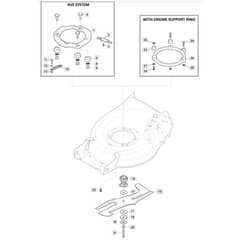 SP555 R V - 2022 - 294569033/M22 - Mountfield Rotary Mower Blade Diagram