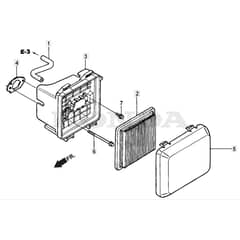 SP555 R V - 2016-2019 - 294569038/M16 - Mountfield Rotary Mower Air Filter Diagram