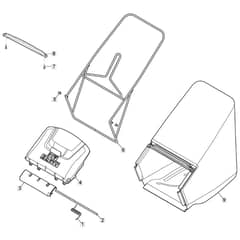 SP555 R V - 2016-2019 - 294569038/M16 - Mountfield Rotary Mower Grass Bag Diagram