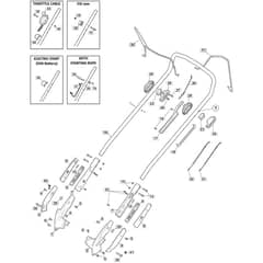 SP555 R V - 2016-2019 - 294569038/M16 - Mountfield Rotary Mower Handle Diagram
