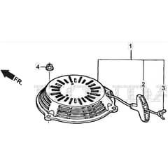 SP555 R V - 2016-2019 - 294569038/M16 - Mountfield Rotary Mower Recoil Starter Diagram