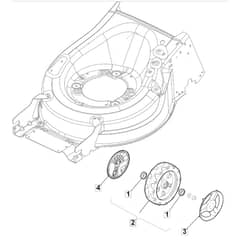 SP555 R V - 2016-2019 - 294569038/M16 - Mountfield Rotary Mower Wheels Diagram