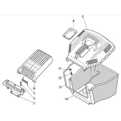SP555 TRICUT - 2013-2014 - 292552138/BQ - Mountfield Rotary Mower Grass Bag Diagram