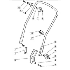 SP555 TRICUT - 2013-2014 - 292552138/BQ - Mountfield Rotary Mower Lower Handle Diagram