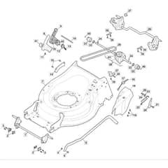 SP555 V - 2022 - 294563033/M22 - Mountfield Rotary Mower Deck Diagram
