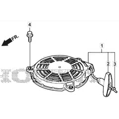 SP555 V - 2022 - 294563033/M22 - Mountfield Rotary Mower Recoil Starter Diagram