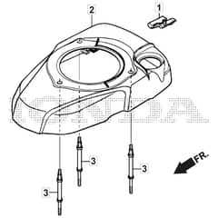 SP555 V - 2016-2018 - 294563038/M16 - Mountfield Rotary Mower Fan Cover - GCV190A S1-G7-SD Diagram