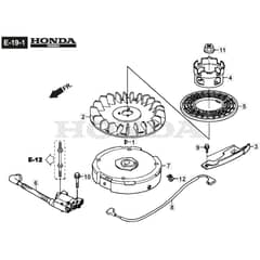 SP555 V - 2016-2018 - 294563038/M16 - Mountfield Rotary Mower Flywheel/Ignition Coil - GCV190A S1-G7-SD Diagram