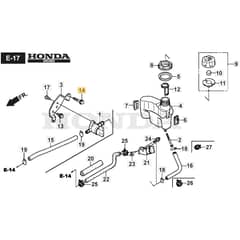 SP555 V - 2016-2018 - 294563038/M16 - Mountfield Rotary Mower Fuel Tank Diagram