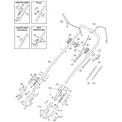 SP555 V - 2016-2018 - 294563038/M16 - Mountfield Rotary Mower Handle Diagram