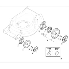 SP555 V - 2020 - 294563038/M20 - Mountfield Rotary Mower Wheels Diagram