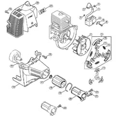 Genuine Stihl SP80 / C - Ignition system, Clutch