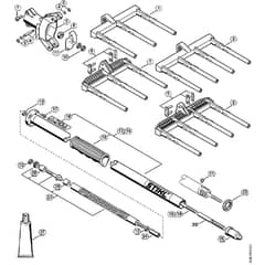 Genuine Stihl SP80 / O - Rake, Drive tube assembly