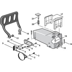SP 340 - 2001-2007 - 15-4110-11 - Stiga Chainsaw Crankcase-Trim Group Diagram