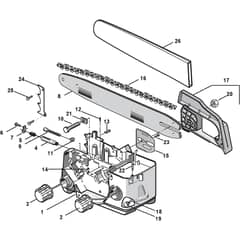 SP 370 - 2003 - 15-4113-91 - Stiga Chainsaw Crankcase-Trim Group Diagram