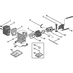 SP 410 - 2001-2007 - 122513000 - Stiga Chainsaw Carburettor Diagram