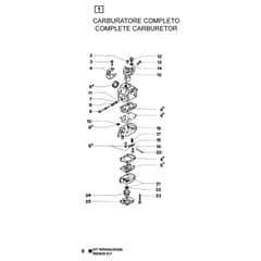 SPARTA 25 TR - Oleo-Mac Brushcutter Carburetor WYK26-A Diagram