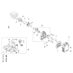 SPARTA 441 BP - Oleo-Mac Brushcutter Tank and air filter Diagram