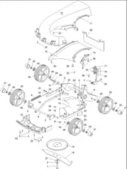 Hayter Spirit 41 Petrol Push 4 Wheel - 616J (400000000 - 401999999) - Lower Assembly