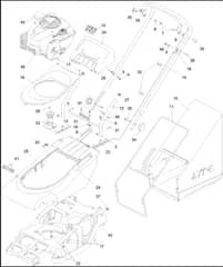 Hayter Spirit 41 Petrol Push 4 Wheel - 616J (400000000 - 401999999) - Upper Assembly