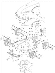 Hayter Spirit 41 Petrol Push 4 Wheel - 616J (316000101 - 316999999) - Lower Assembly