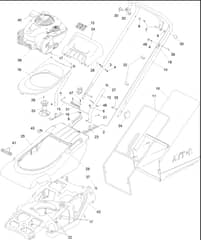Hayter Spirit 41 Petrol Push 4 Wheel - 616J (315000001 - 315999999) - Upper Assembly