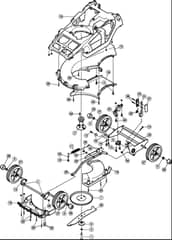 Hayter Spirit 41 Petrol Push 4 Wheel - 616J (313001001 - 313999999) - Lower Mainframe