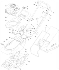 Hayter Spirit 41 Petrol Push 4 Wheel - 616J (402000000 - 999999999) - Upper Assembly