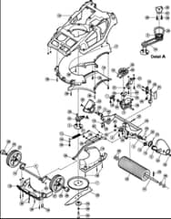 Hayter Spirit 41 Petrol Push - 617E (617E311090001 - 617E311999999) - Lower Mainframe