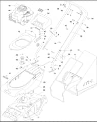 Hayter Spirit 41 Petrol Push - 617J (316000001 - 316999999) - Upper Assembly
