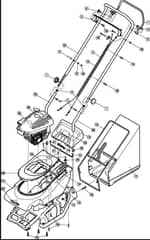 Hayter Spirit 41 Petrol Push - 617J (313001001 - 313999999) - Upper Assembly