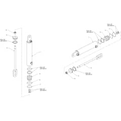 SPL 1700 H T+PTO - Oleo-Mac Logsplitter Lifting cylinder Diagram
