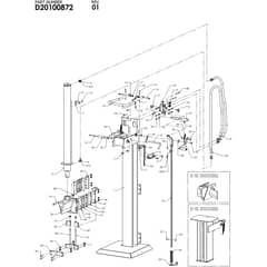 SPL 1700 PTO -  - Efco Logsplitter Beam assy Diagram