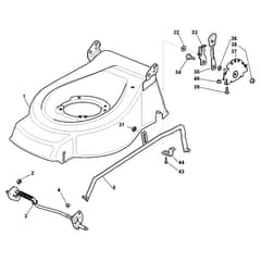 SPL 484 TR-BM - 2011-2012 - 294482023/HAN - Castel Garden Rotary Mower Deck and Height Adjusting Diagram