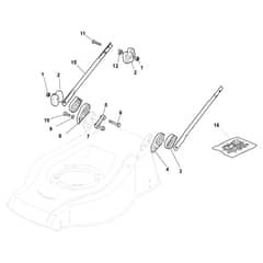 SPL 484 TR-BM - 2011-2012 - 294482023/HAN - Castel Garden Rotary Mower Handle Lower Part Diagram