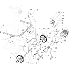 SPL 910 T - Oleo-Mac Logsplitter Three phase engine assy Diagram