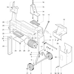 SPLIT 6000 T - Bertolini Logsplitter Frame Diagram