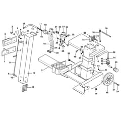SPLIT 900 T - Bertolini Logsplitter Baseframe Diagram