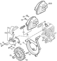 Genuine Stihl SR200 / B - Ignition system, Muffler