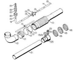 Genuine Stihl SR340 / H - Pleated hose, ULV nozzle