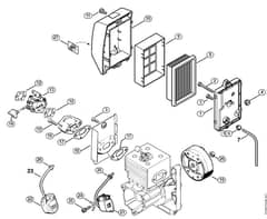 Genuine Stihl SR420 / C - Air filter, Ignition system