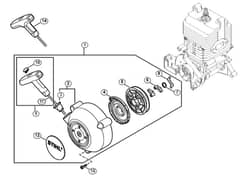 Genuine Stihl SR430 / C - Rewind starter