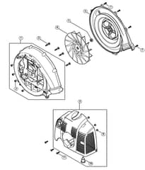 Genuine Stihl SR430 / J - Fan housing, Shroud