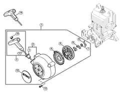 Genuine Stihl SR450 / C - Rewind starter