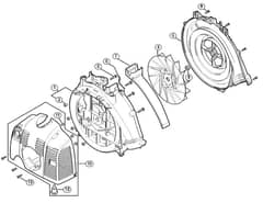 Genuine Stihl SR450 / J - Fan housing, Shroud