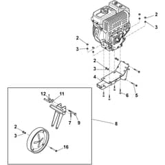 SRC 685 RG - 2016-2019 - 213851142/14 - Stiga Tiller Motore Diagram